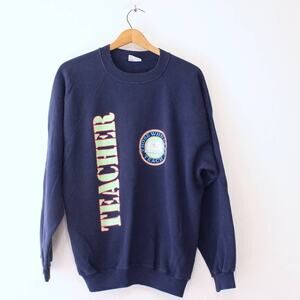 Vintage Teacher Those Who Care Sweatshirt XXL 2X